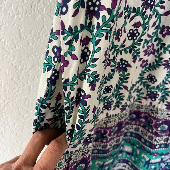 The Vermont Country Store Ankle-Length Cotton Muumuu Tiered Dress M Hawaiian - Picture 6 of 9